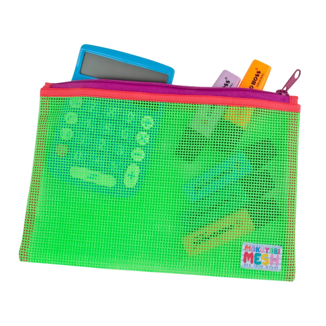Mokuyobi Energy Flat Mesh Zip Pouch Set 7 Mokuyobi Energy Flat Mesh Zip Pouch Set