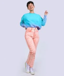 Mokuyobi NEW Flamingo Acid Wash Denim Jeans