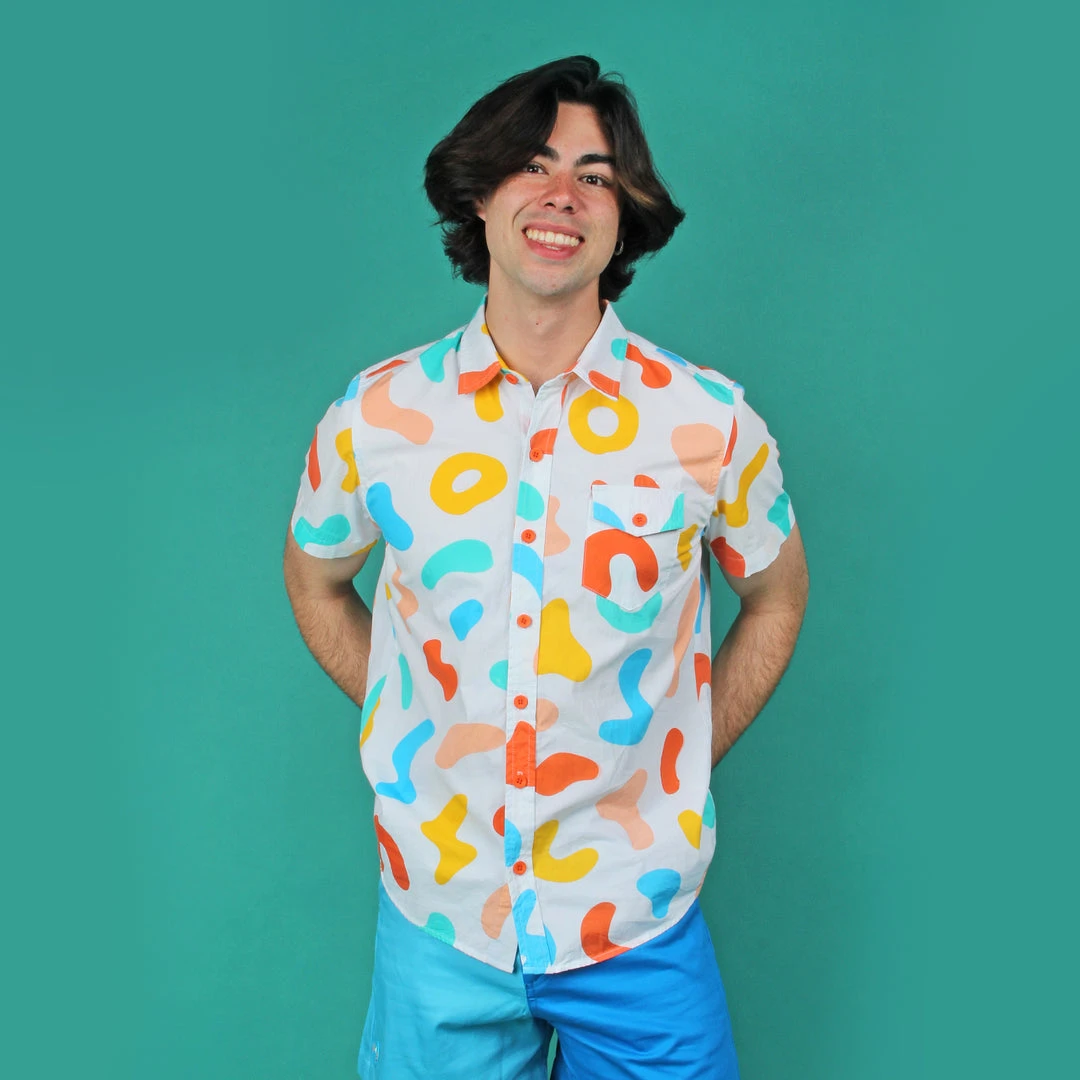Mokuyobi Apparel Happy Breakfast Button Up Shirt 4 Mokuyobi Apparel Happy Breakfast Button Up Shirt