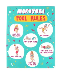 Mokuyobi Accessories Pool Rules Poster