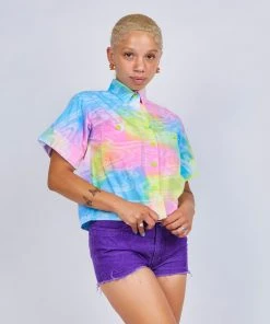 Mokuyobi Vibrant Vision Airplane Blouse Apparel