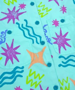 Mokuyobi Wacky Stamp Airplane Blouse