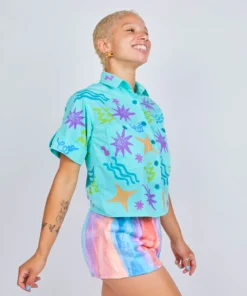 Mokuyobi Wacky Stamp Airplane Blouse