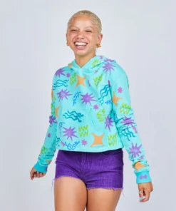 Mokuyobi Wacky Stamp Crop Hoodie