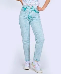 Mokuyobi Wave Acid Wash Denim Jeans