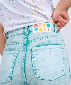 Mokuyobi Wave Acid Wash Denim Jeans